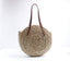 New aquatic plant round straw bag vacation beach bag single shoulder large capacity woven bag women's fashion simple rattan bag