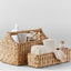 Handwoven Water Hyacinth Storage Basket Natural Organizer for Bathroom, Vanity, Bedroom & Nursery