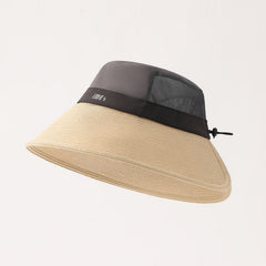 Summer Wide-Brim Nylon & Straw Sun Bucket Hat for Women 5659cm | UPF 50+ Breathable Sun Hat