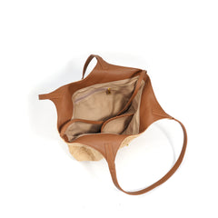 Large Capacity Straw Bucket Tote PP Straw and Leather Commuter Shoulder Bag with Lock Closure, Casual Daily Handbag