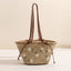 Fresh Floral Embroidered Raffia Shoulder Bag Large Capacity 2025 Summer Triangle Beach Tote