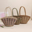 Forest Style Woven Straw Shoulder Bag Large Capacity Beach Vacation Tote