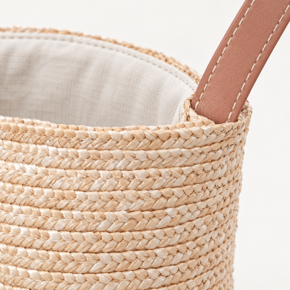 Gourd Shape Shoulder Bag, close-up of the coiled woven texture