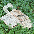 Natural Grass Rabbit Hideout | Handwoven Foldable Bunny House for Small Pets