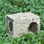 Natural Grass Rabbit Hideout | Handwoven Foldable Bunny House for Small Pets