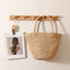 Premium Raffia Handheld Woven Bag  Large Capacity Bucket Tote for Summer Beach, Vacation & Everyday Use