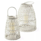 Handwoven PE Rattan Candle Holder  Nordic-Inspired Hanging & Floor Decorative Lantern