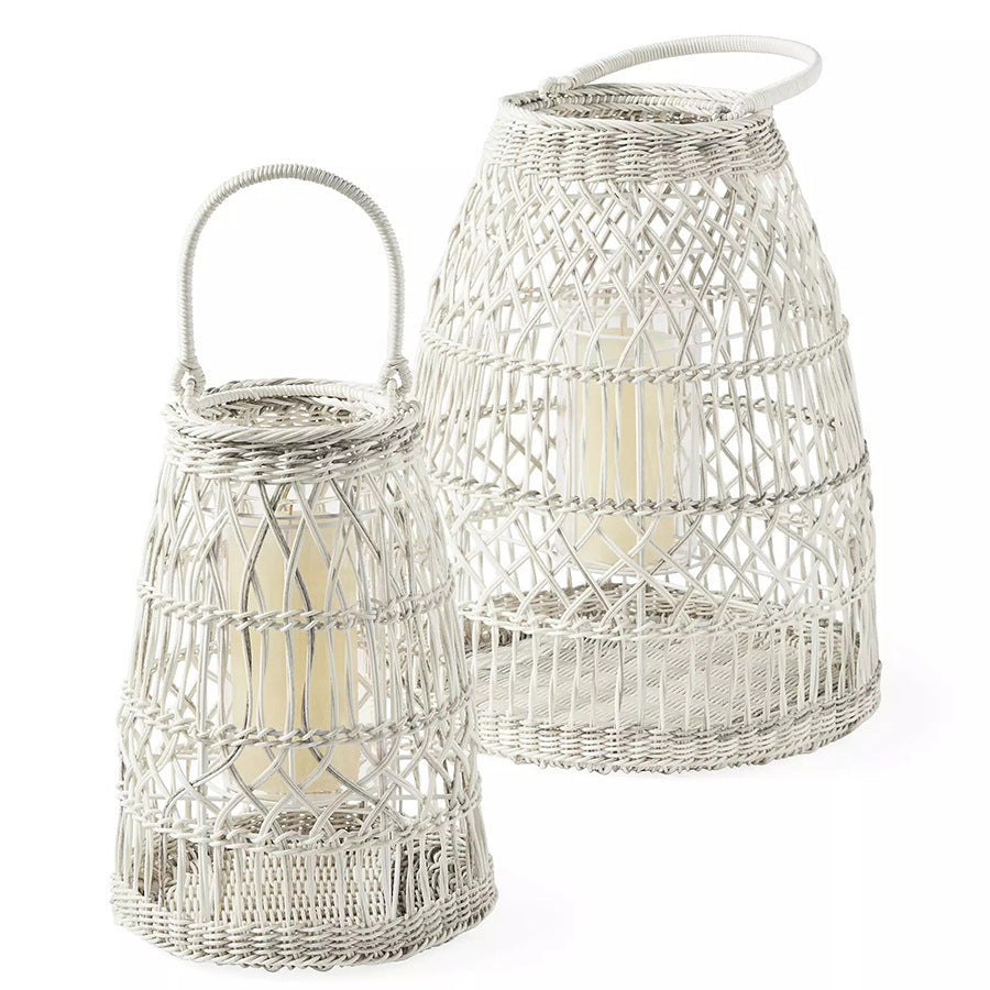 Handwoven PE Rattan Candle Holder  Nordic-Inspired Hanging & Floor Decorative Lantern