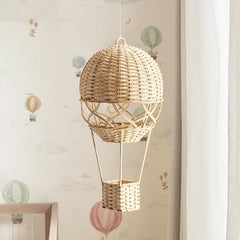 Handwoven Rattan Hot Air Balloon Wall & Room Decor  Nursery, Photography & Home Styling Ornament