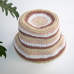 Handwoven Straw Bucket Hat for Large Heads  Wide Brim Summer Sun Hat for Women, Breathable Outdoor Beach Cap