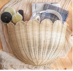Handwoven Rattan Wall Storage Basket  Decorative Hanging Organizer for Keys, Toys & Small Essentials