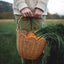 Nordic Rattan Tulip Basket  Handwoven Flower-Shaped Storage & Kids Outdoor Carry Basket