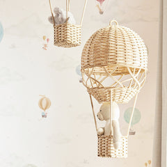 Handwoven Rattan Hot Air Balloon Wall & Room Decor  Nursery, Photography & Home Styling Ornament