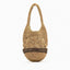 Hollow Floral Straw Shoulder Bag  Handcrafted Paper Woven Bucket Tote with Drawstring, Medium Summer Daily & Beach Bag