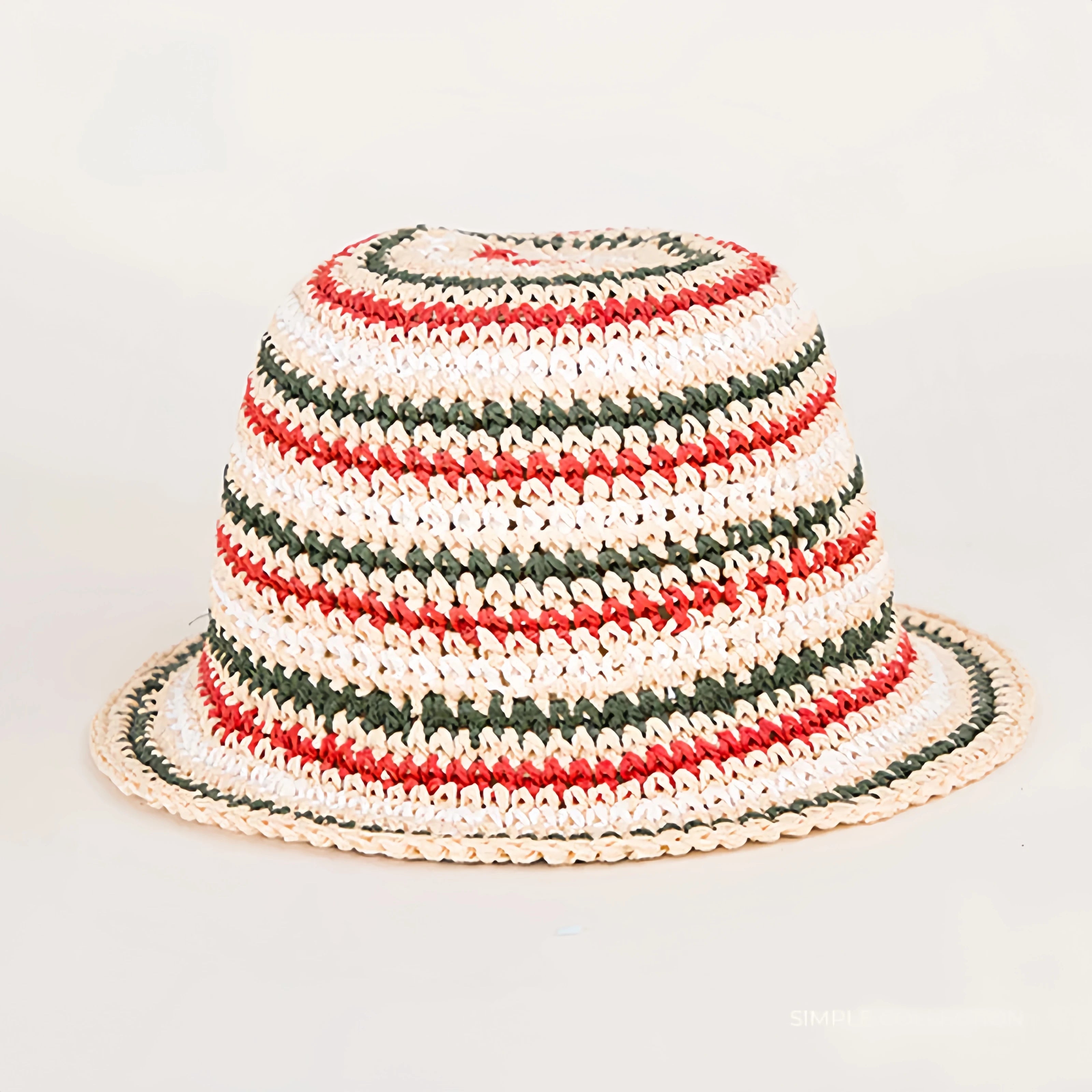 Kids Paper Straw Bunny Sun Hat  Wide Brim Summer Beach Hat, Breathable Sun Protection for Children Main image