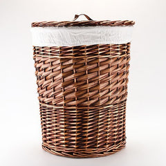 Wicker Laundry Basket with Lid  Handwoven Willow & Seagrass Hamper for Bedroom Storage, Clothes & Toys Organizer