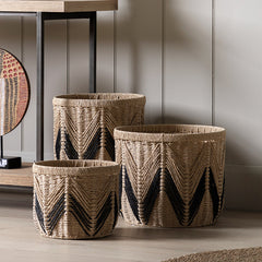 Handwoven Paper Rope Storage Basket  Nordic-Style Decorative Organizer for Living Room, Desk & Shelves (L/M/S)