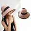 Wide Brim Lettered Straw Sun Hat for Women, Breathable Cellulose Visor, Oversized UV Shade Summer Hat